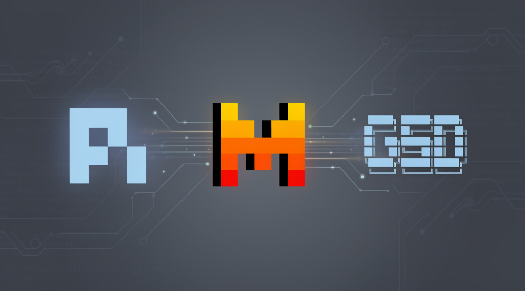 mistral ai, pi.dev and get-shit-done icons combined